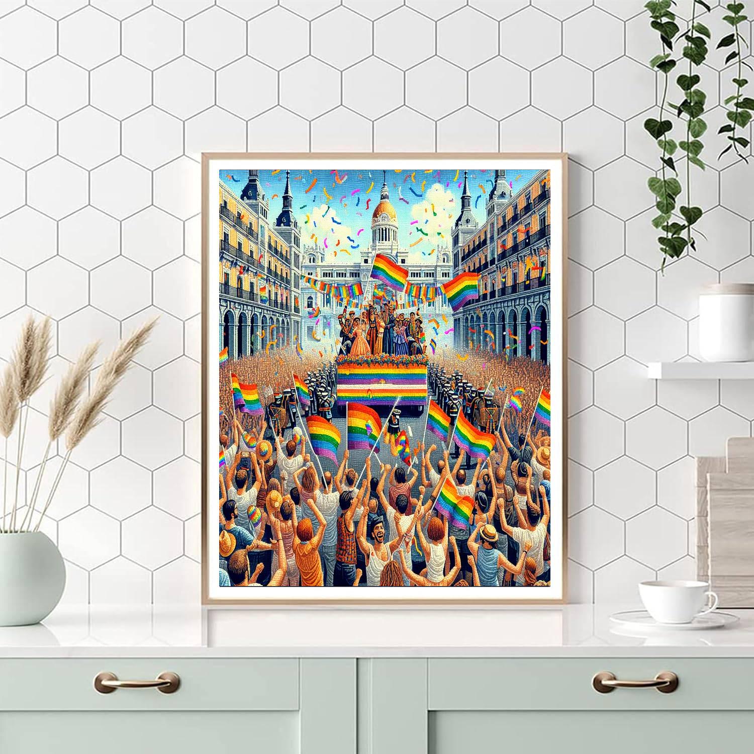 Pride Parade - Madrid, Spain Painting Number Kit