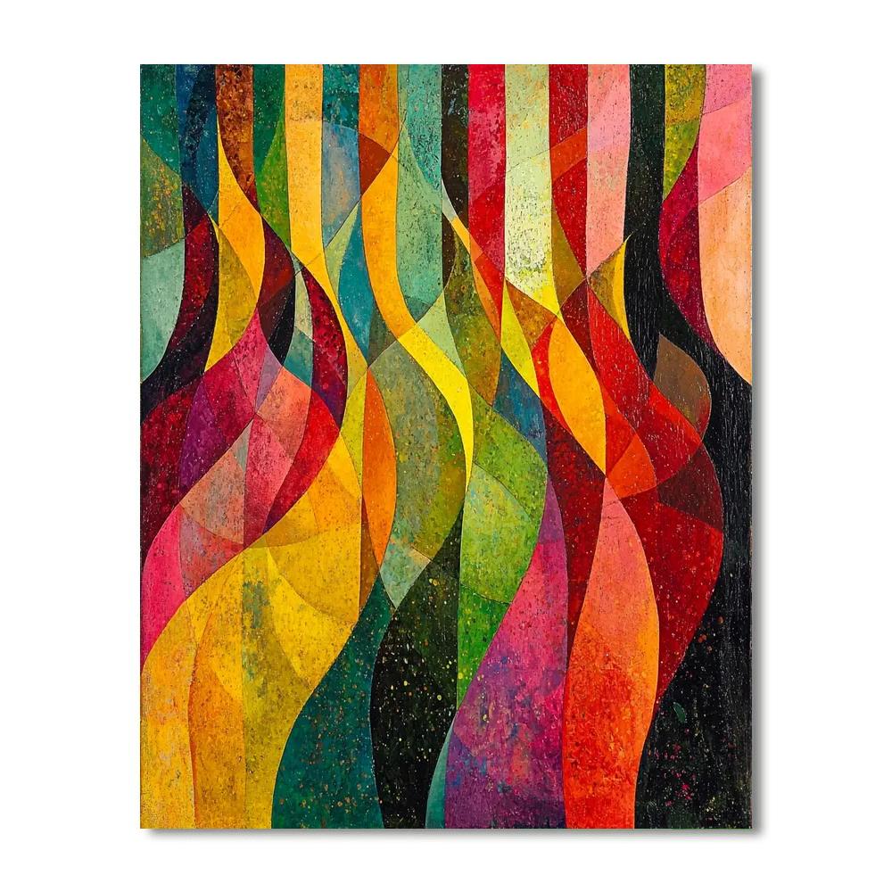 Paul Klee Inspired Vibrant Pathways  Paint By Number