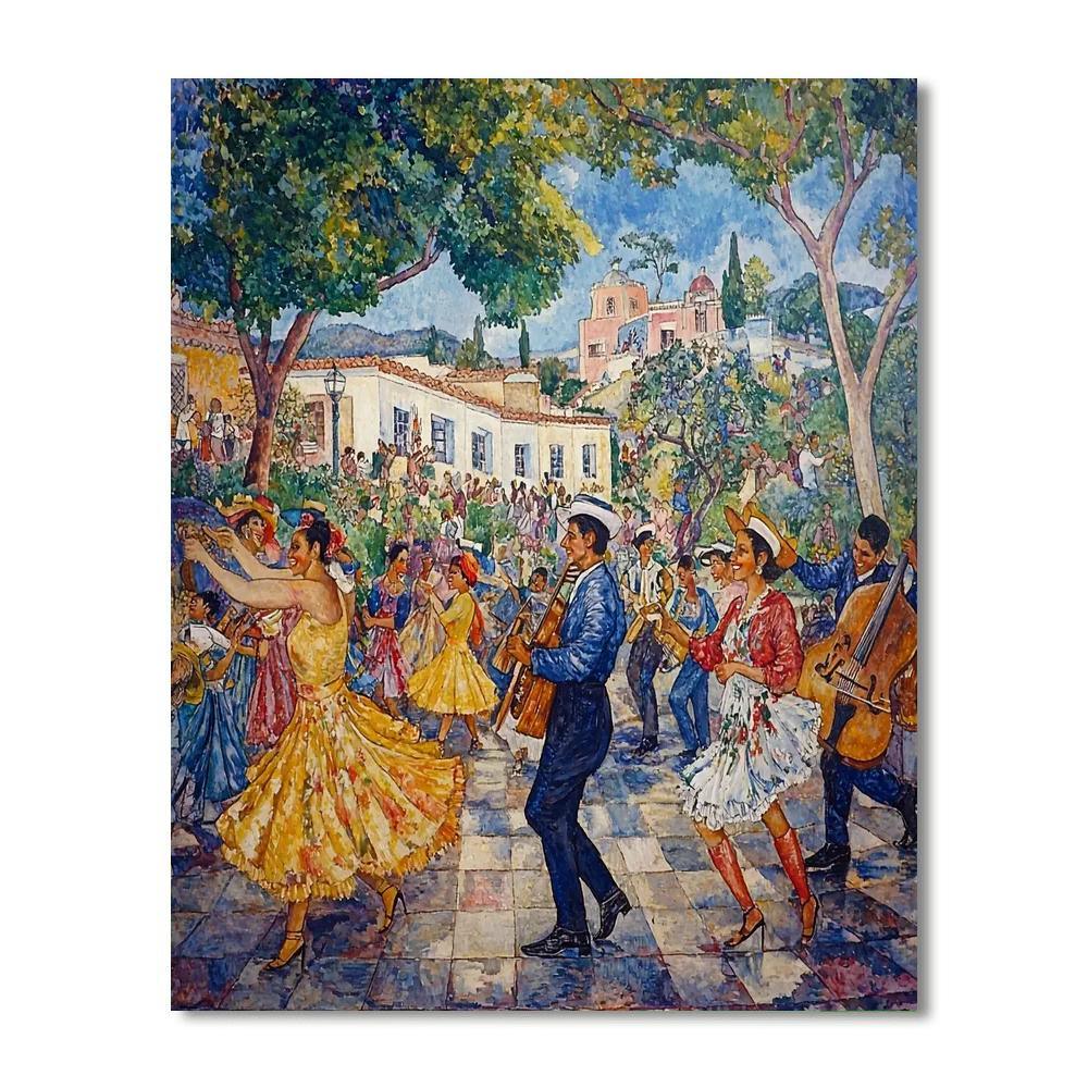 Diego Rivera Inspired Cultural Folklore Celebration  Paint By Numbers