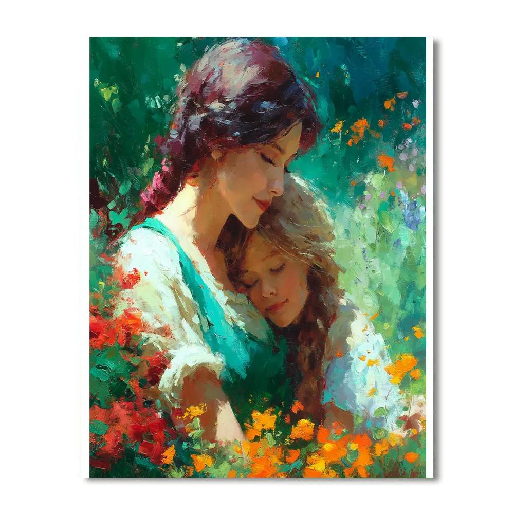 Morning Cuddles In The Garden DIY Paint By Numbers