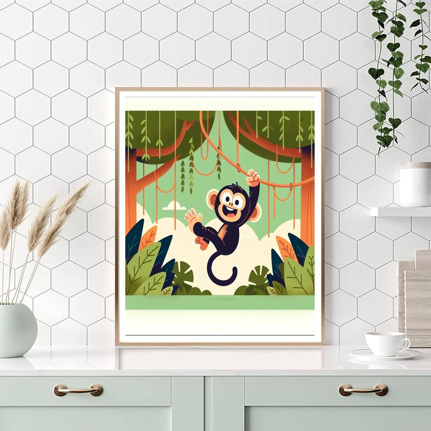 Chatty Chimp Paint By Numbers Art