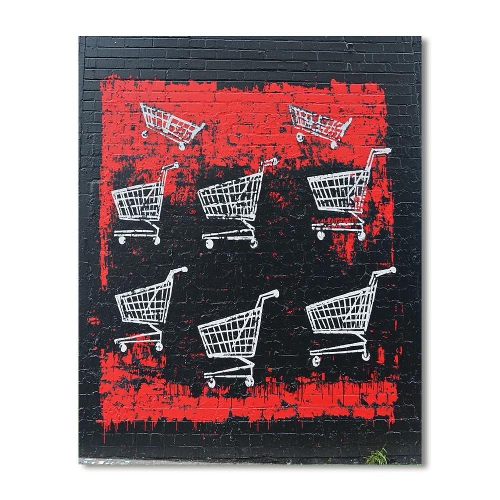 Banksy Inspired Consumer's Illusion  DIY Paint By Numbers