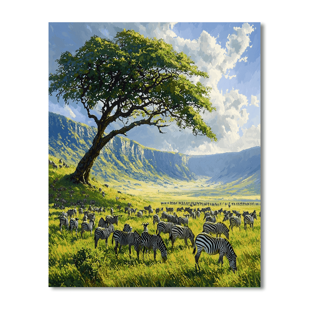 Ngorongoro Crater - Arusha Region, Tanzania Numbered Painting Kits