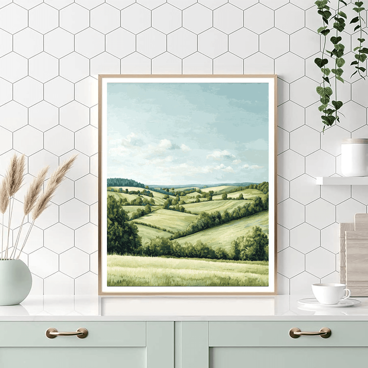 John Constable Inspired Peaceful Countryside  Paint By Numbers Art