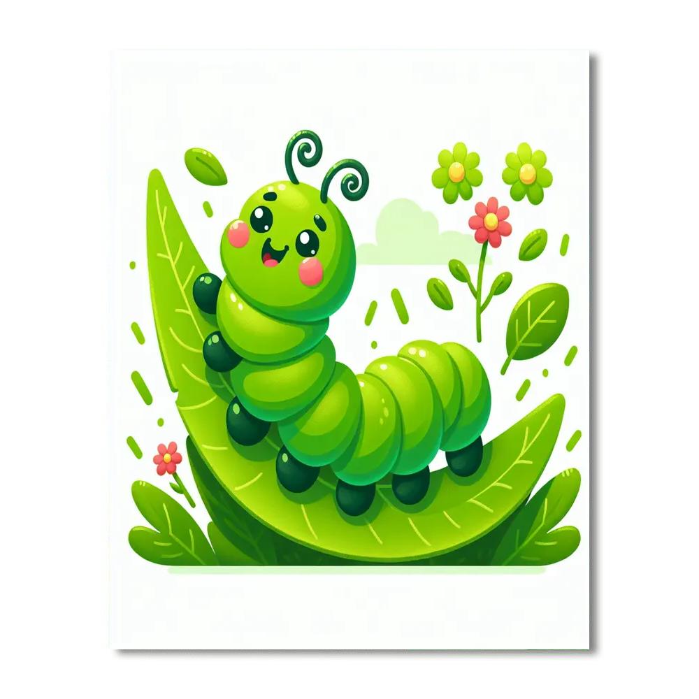 Curly Caterpillar DIY Paint By Numbers