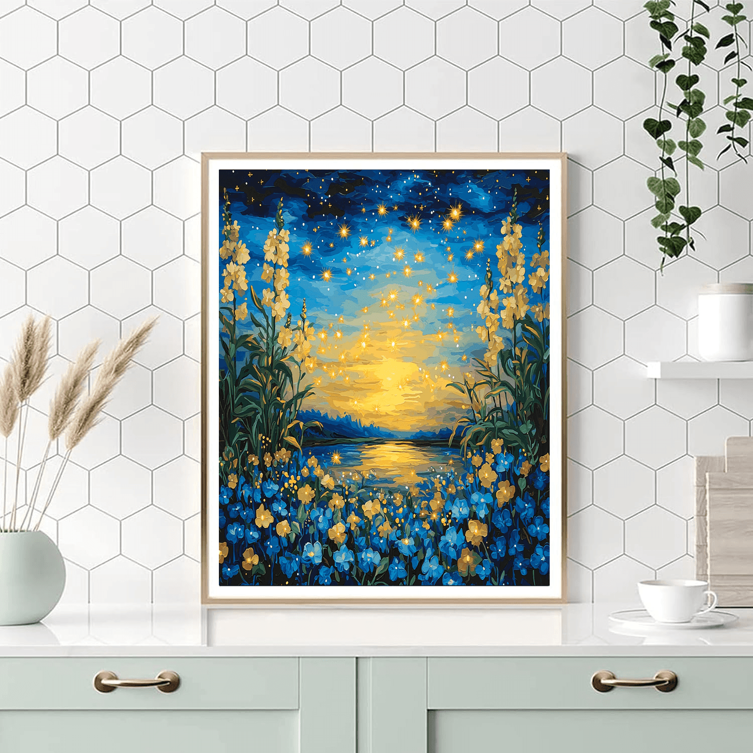 Vincent Van Gogh Inspired Dance Of The Fireflies  Paint By Numbers Art