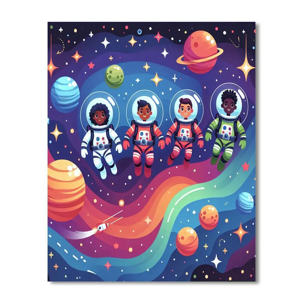 Fantastic Space Explorers Painting By Numbers Kit