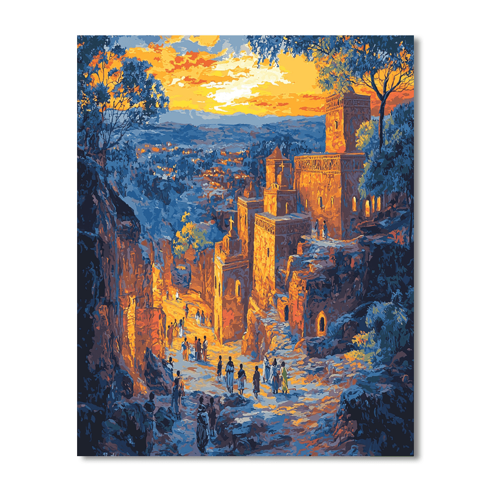 Lalibela Rock-hewn Churches Paint By Numbers Kits