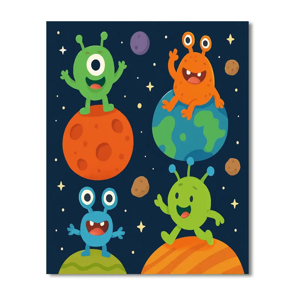 Funky Alien Adventures Paint By Number
