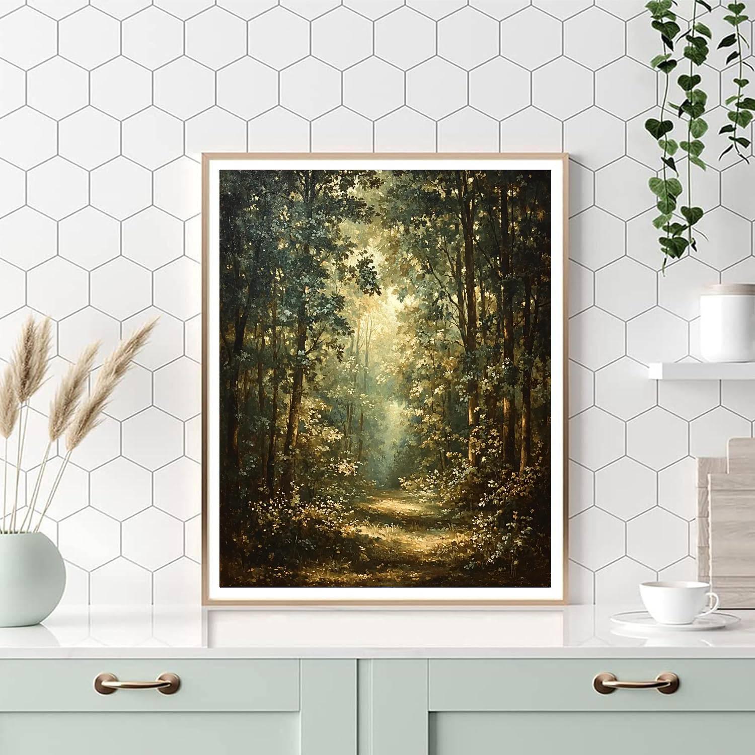 Michelangelo Inspired Forest Reverence  Paint By Color