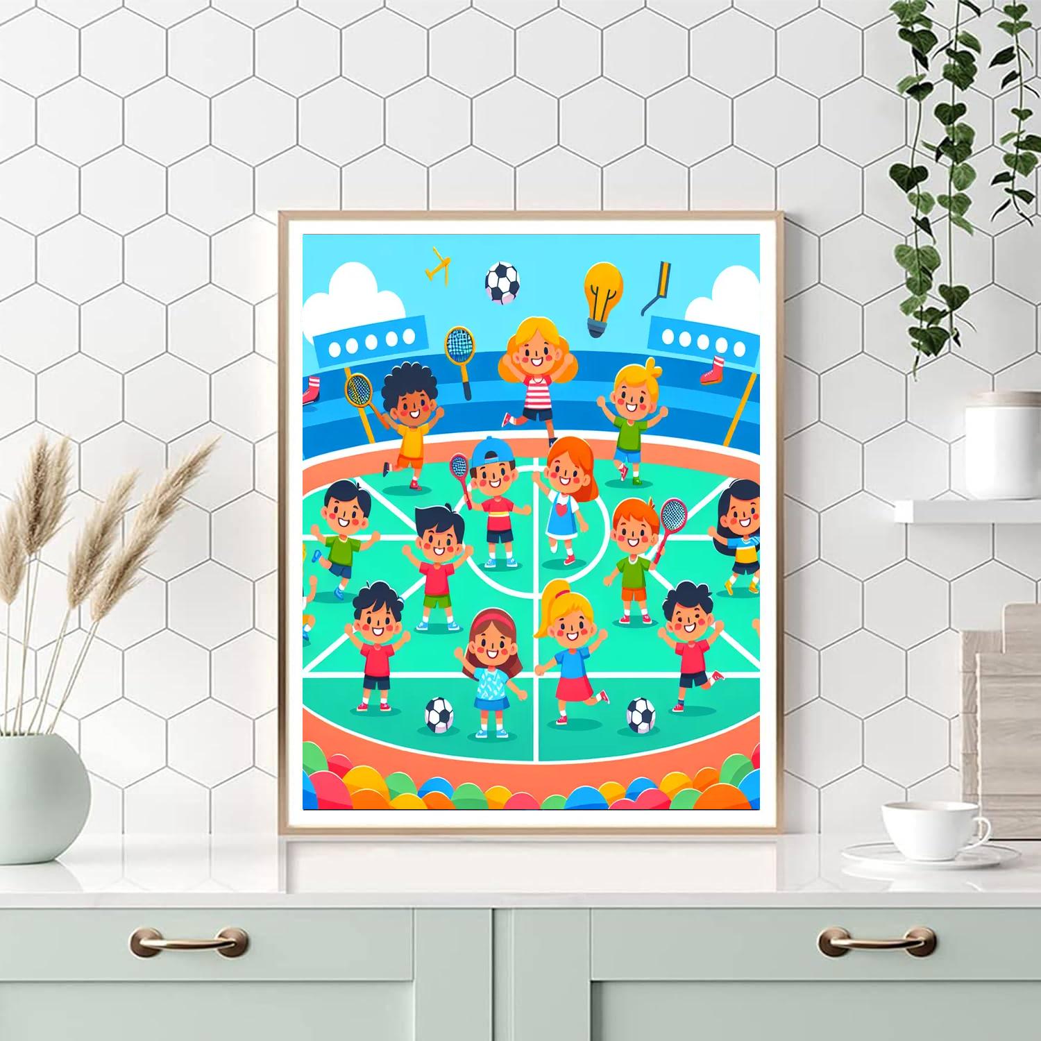 Sports Arena Number Painting