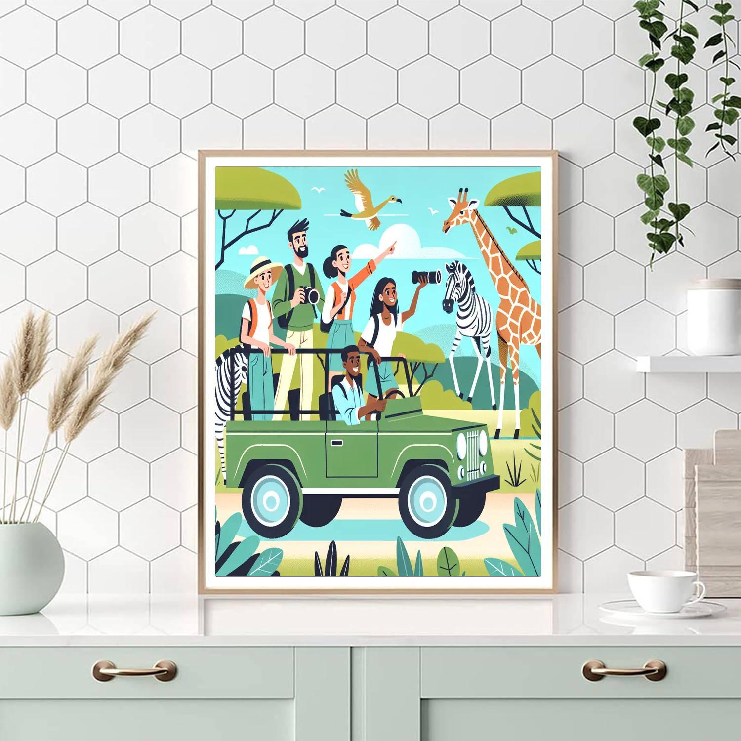 Safari Explorers' Trek Paint By Numbers