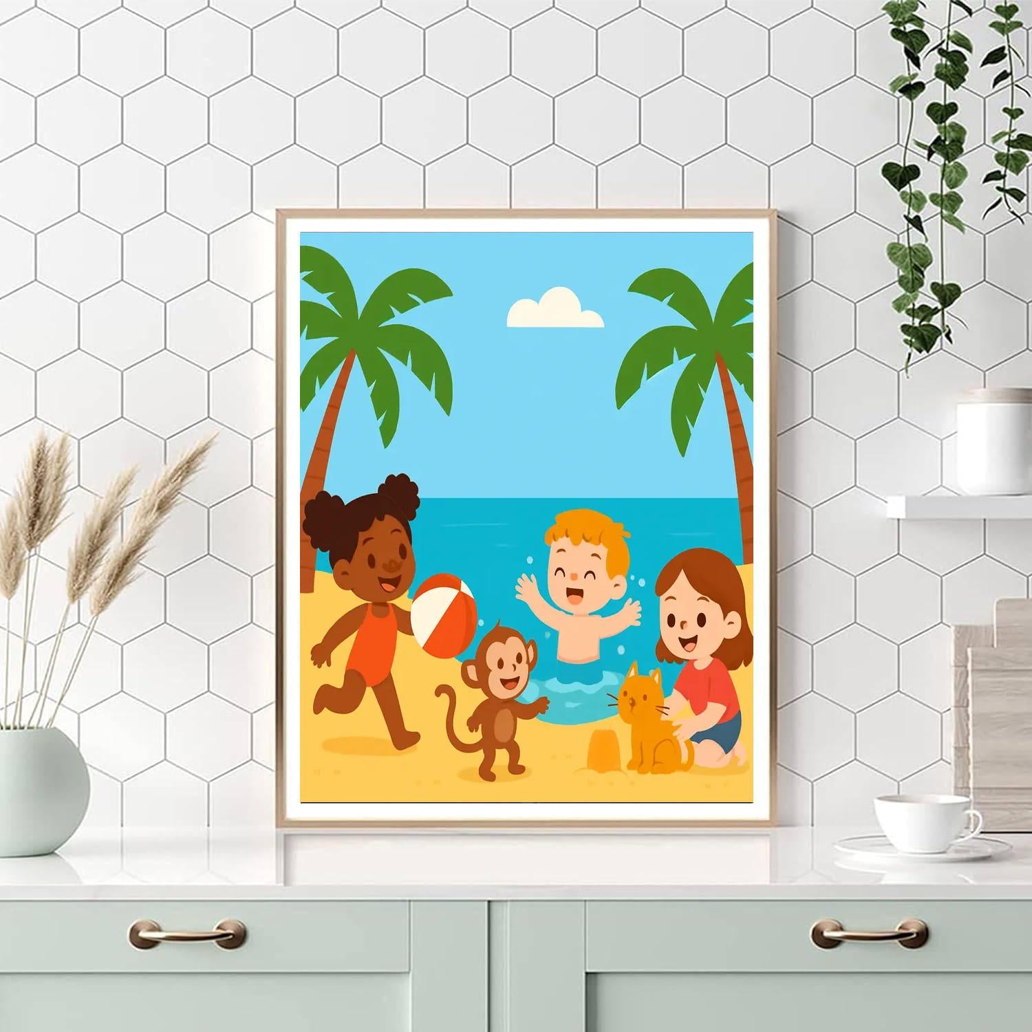 Playful Island Retreat Painting By Numbers Kit
