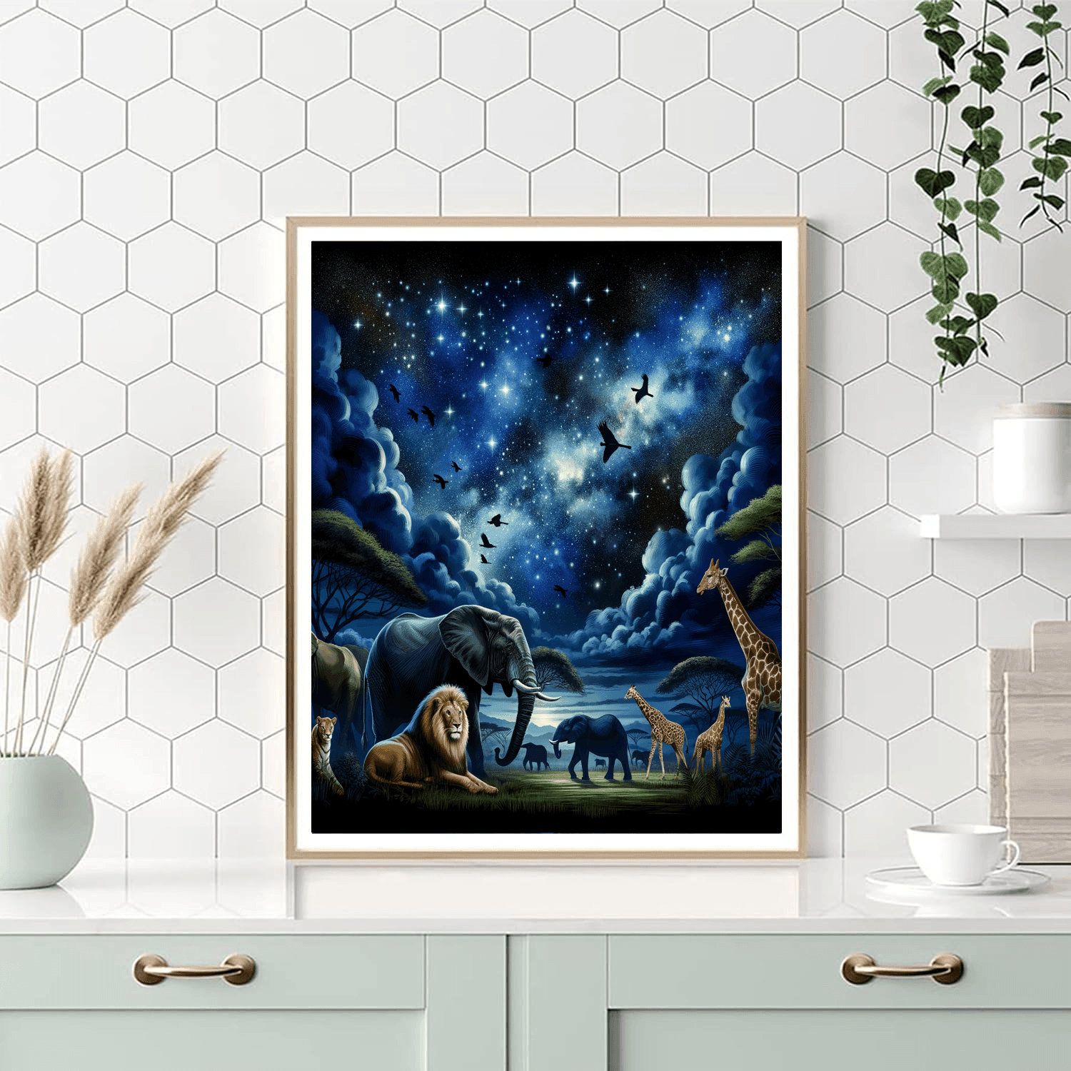 Starlit Safari Number Painting