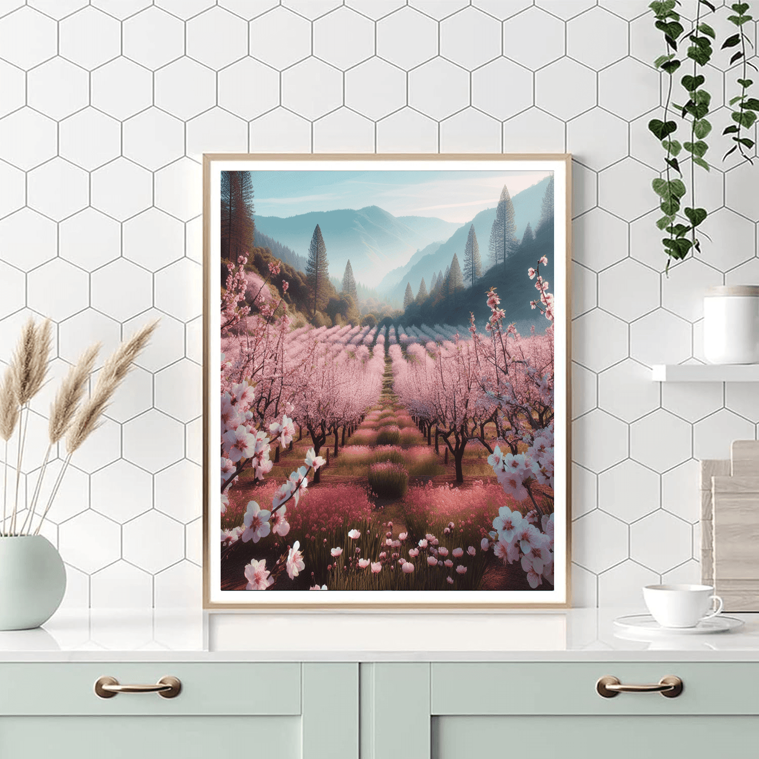 Dreamy Orchard Walk Number Painting