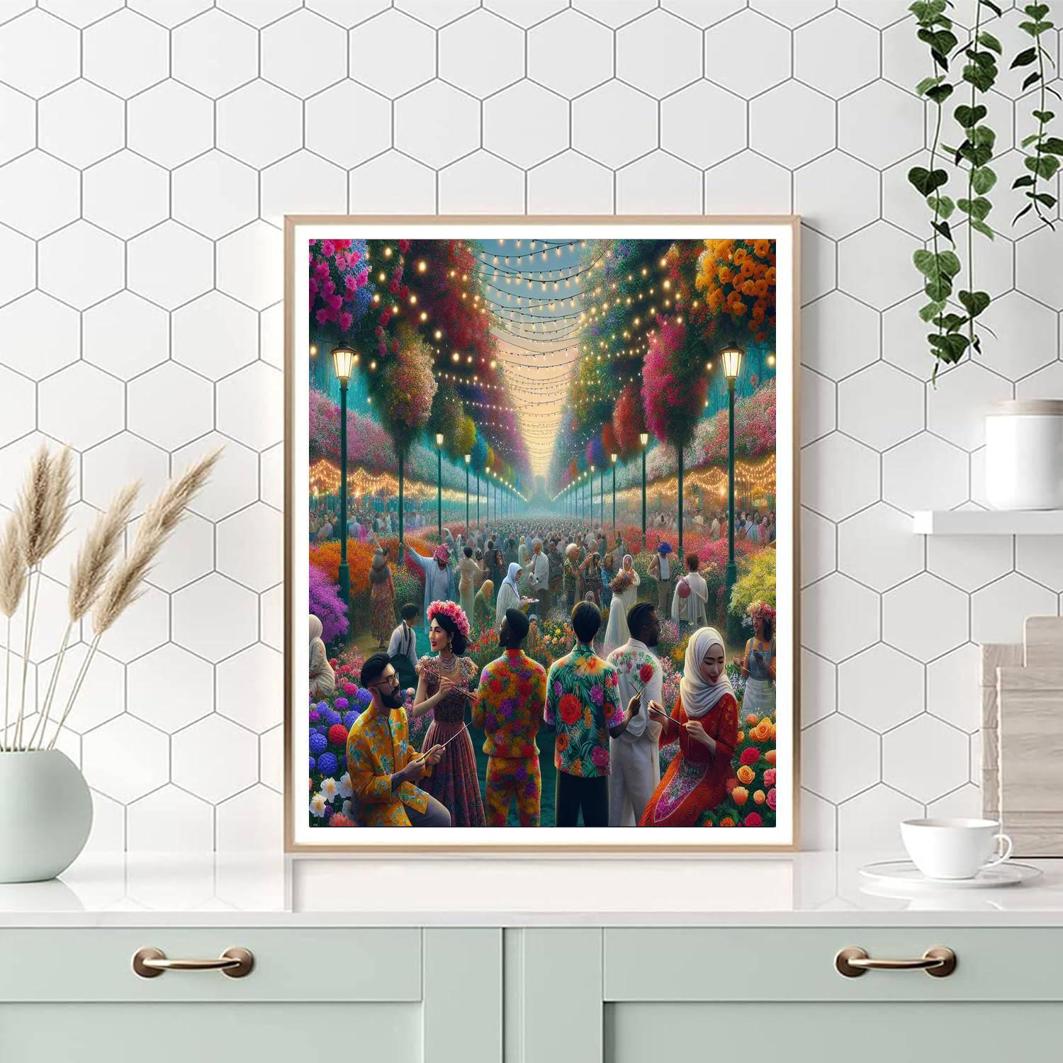 Enchanting Garden Festival Number Painting