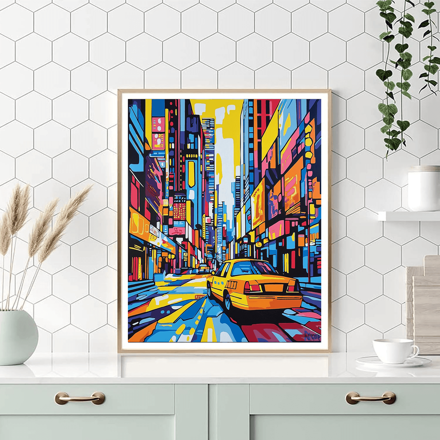 Roy Lichtenstein Inspired Vibrant Streets  Paint By Numbers Art