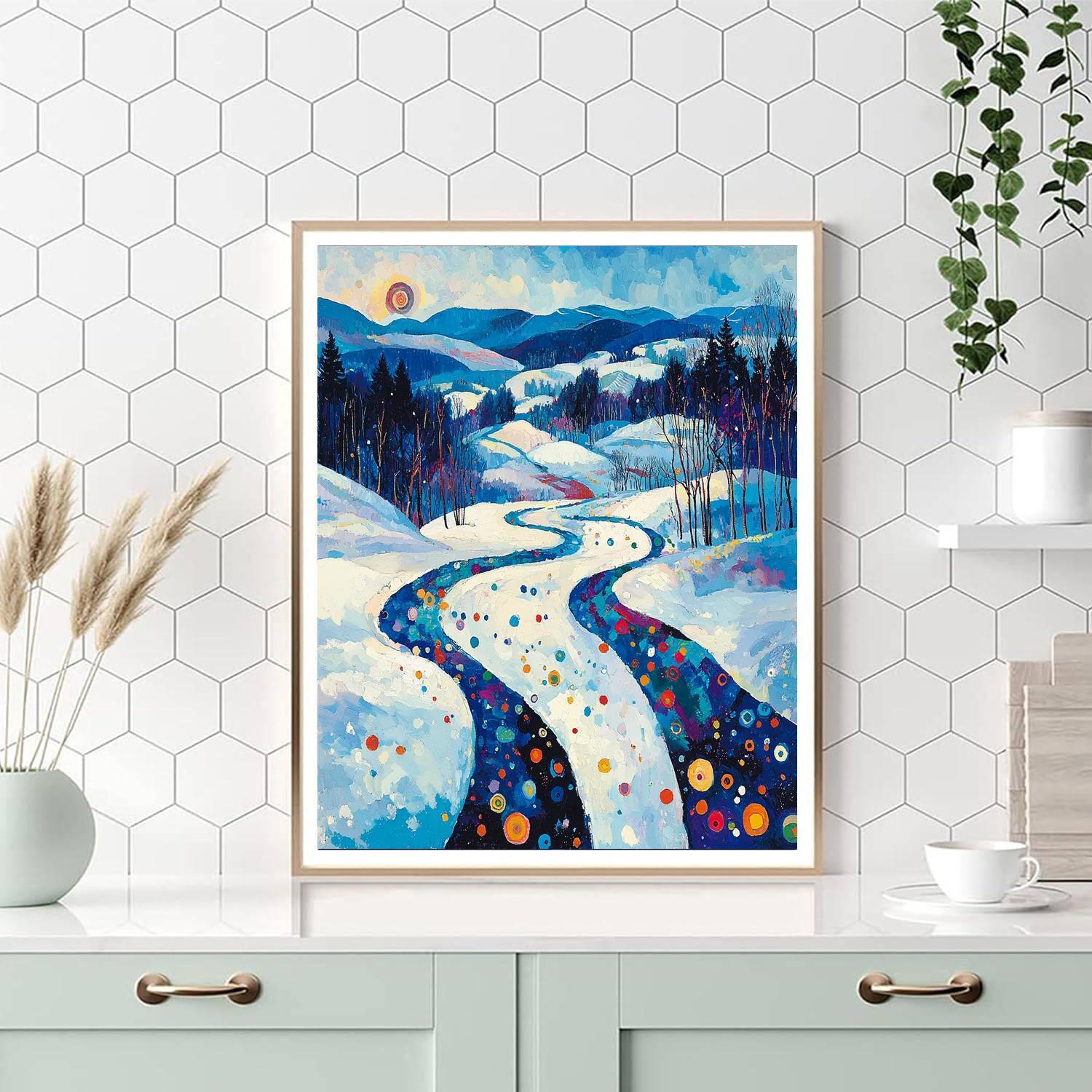 Wassily Kandinsky Inspired Abstract Winter Chill  Paint By Numbers