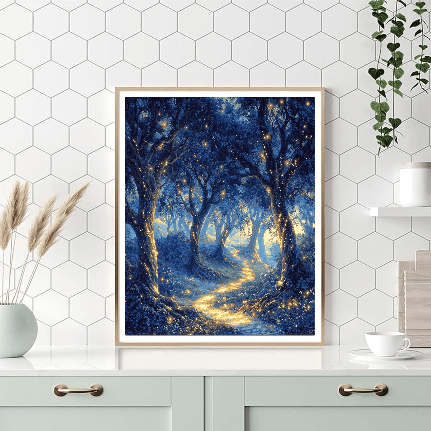 Maxfield Parrish Inspired Mysterious Forest  Numbered Painting Kits