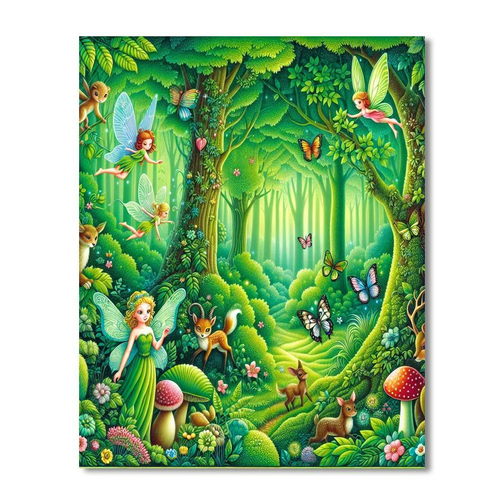 Magical Woodland Gathering Paint By Numbers