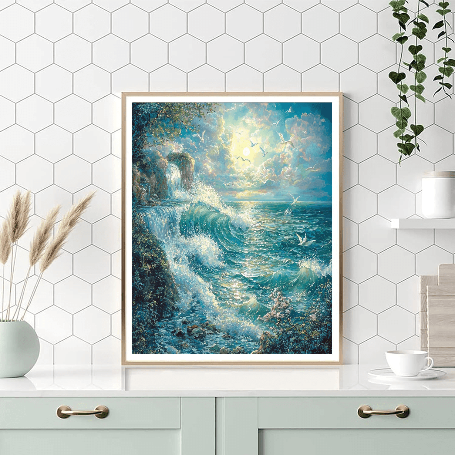 Salvador Dali Inspired Surreal Ocean Symphony  Paint By Numbers Kits