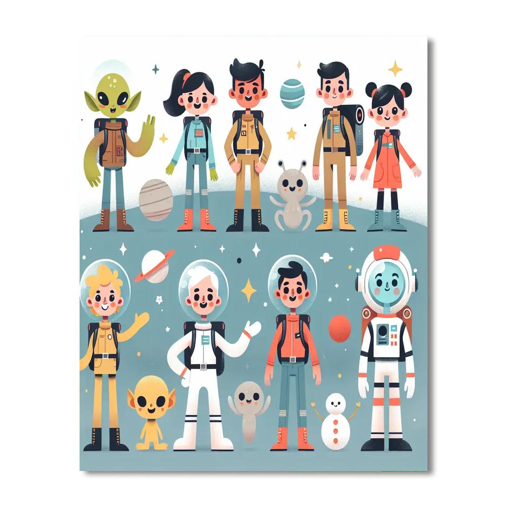 Alien Adventure Club Painting By Numbers Kit