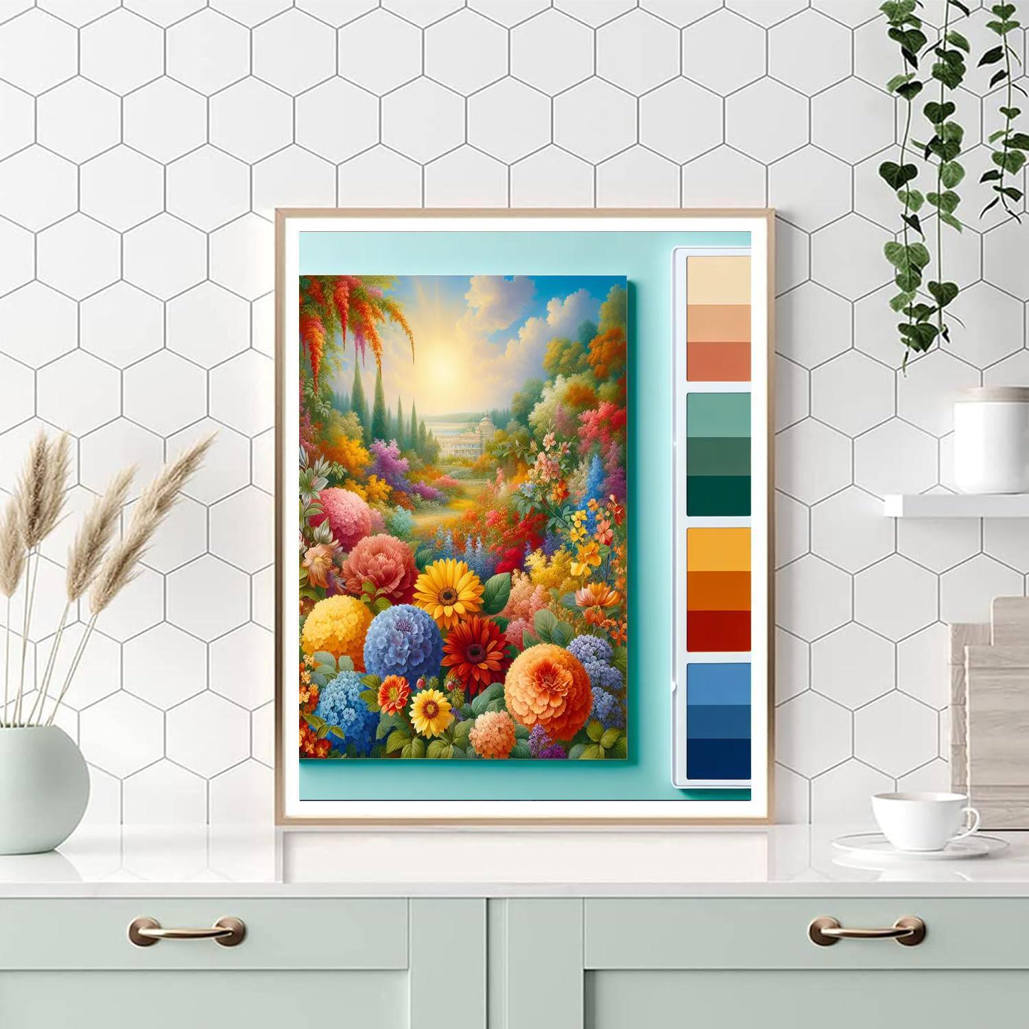 Radiant Floral Wonderland DIY Paint By Numbers