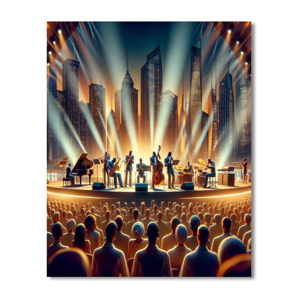 Dubai Jazz Festival - Uae Number Painting