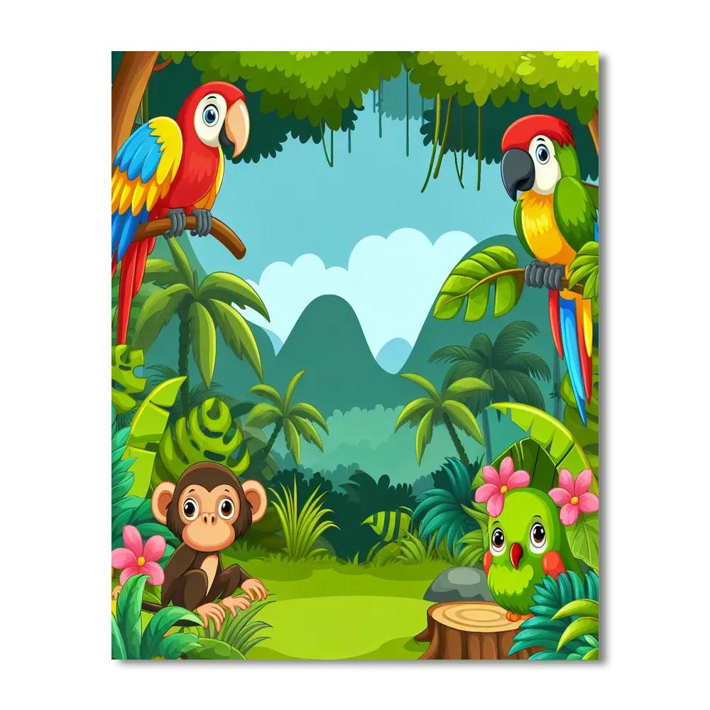 Rainforest Animal Expedition Paint By Number