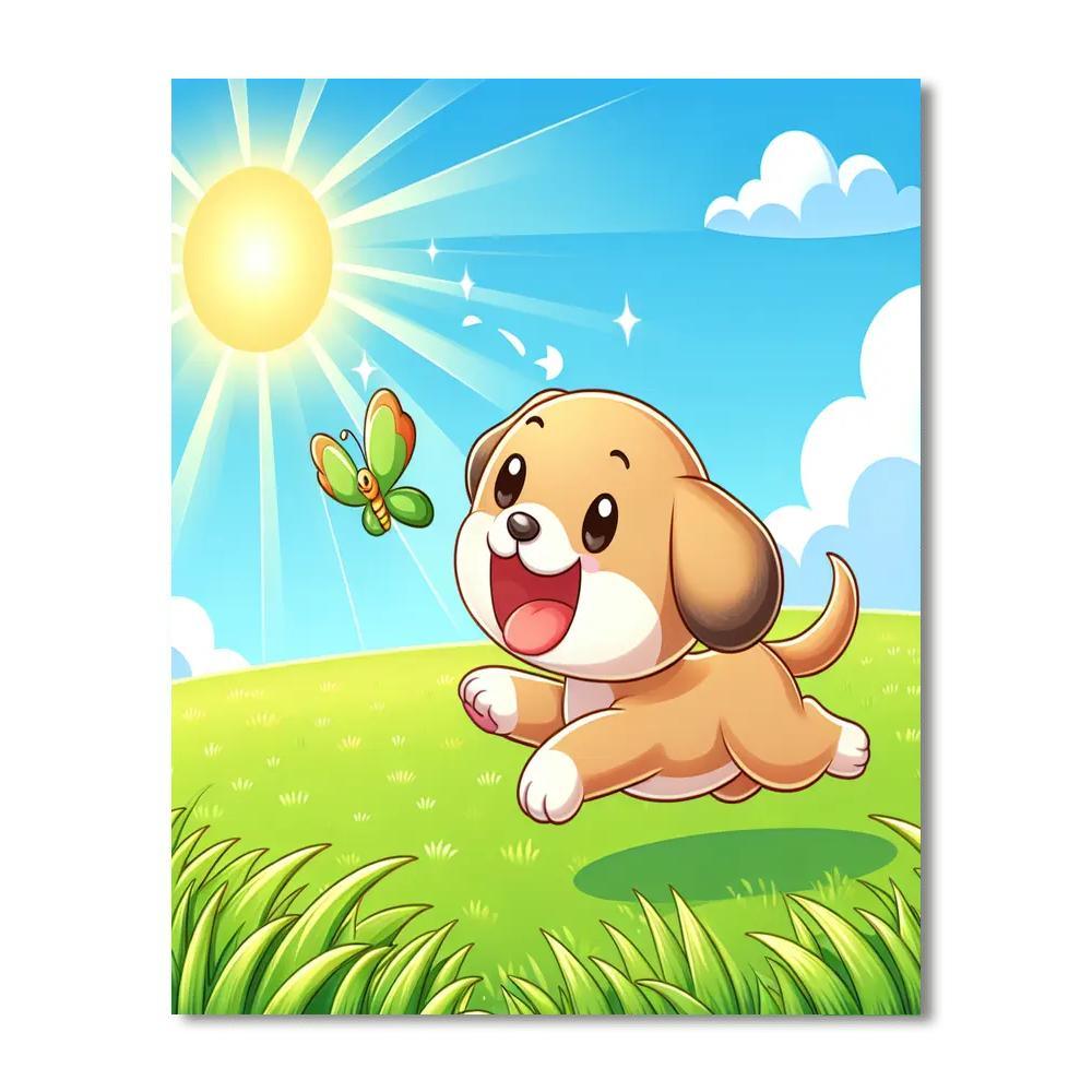 Puppy Playtime Parade Painting By Numbers Kit