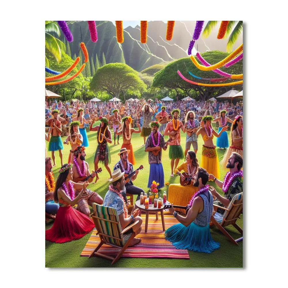 Pahoa Hawaiian Music Festival Paint By Number