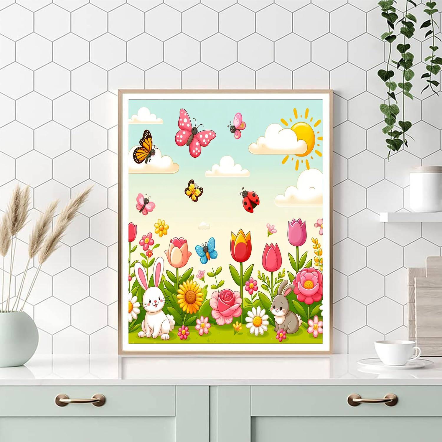 Creative Garden Party Number Painting
