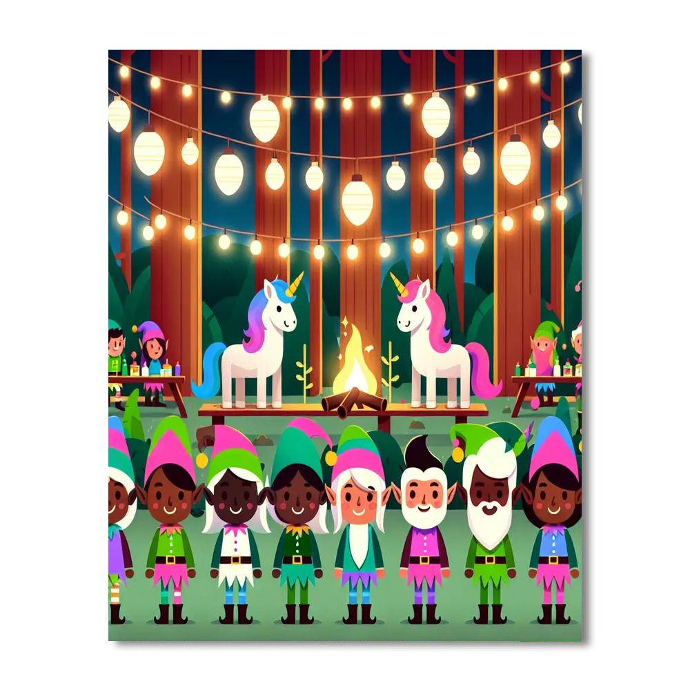 Fantasy Forest Festival Number Painting