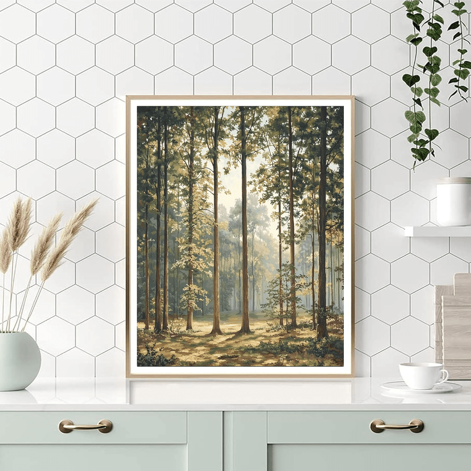 Caspar David Friedrich Inspired Timeless Forest  Paint By Numbers