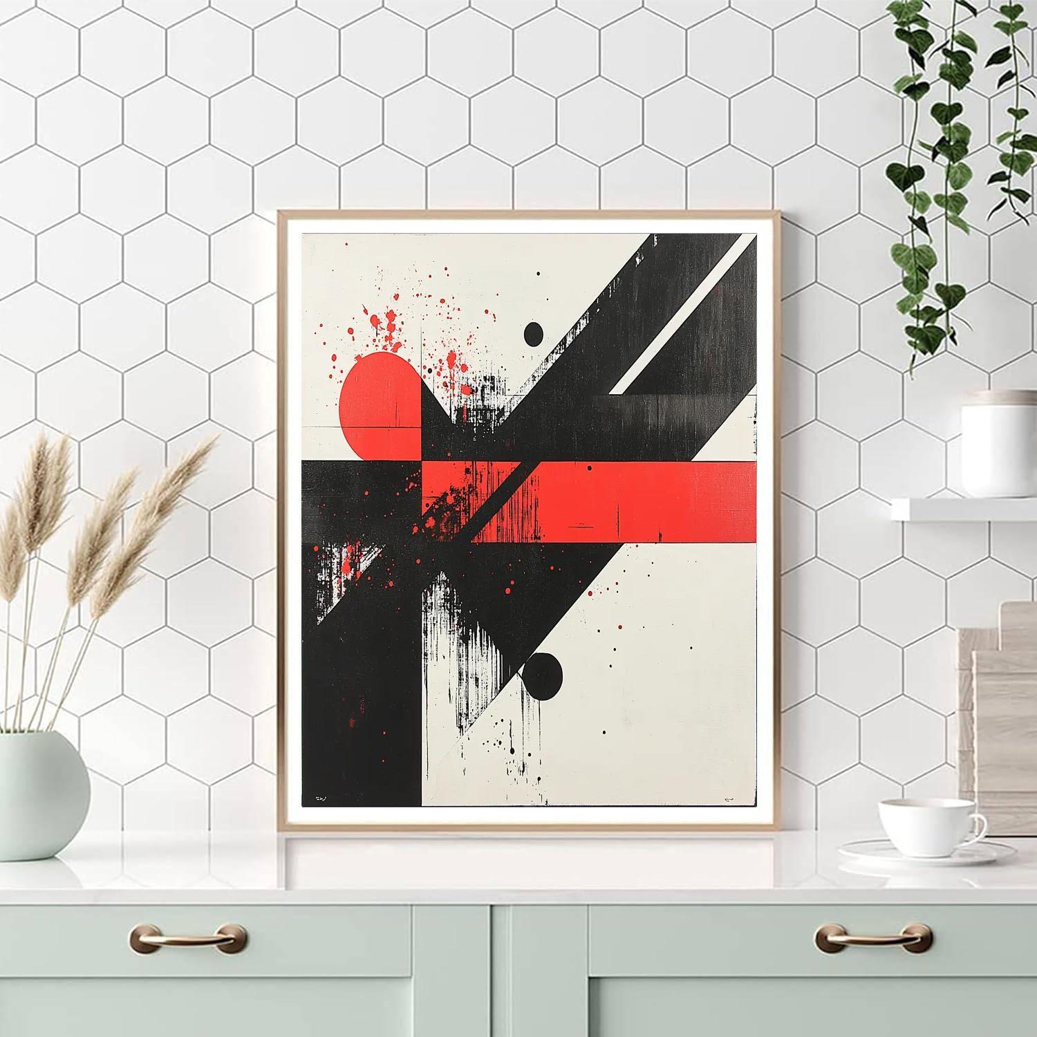 Kazimir Malevich Inspired Minimalist Elements  Number Painting