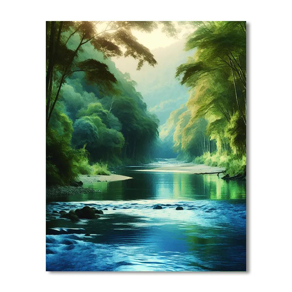 Enchanted River Flow Paint By Numbers Art