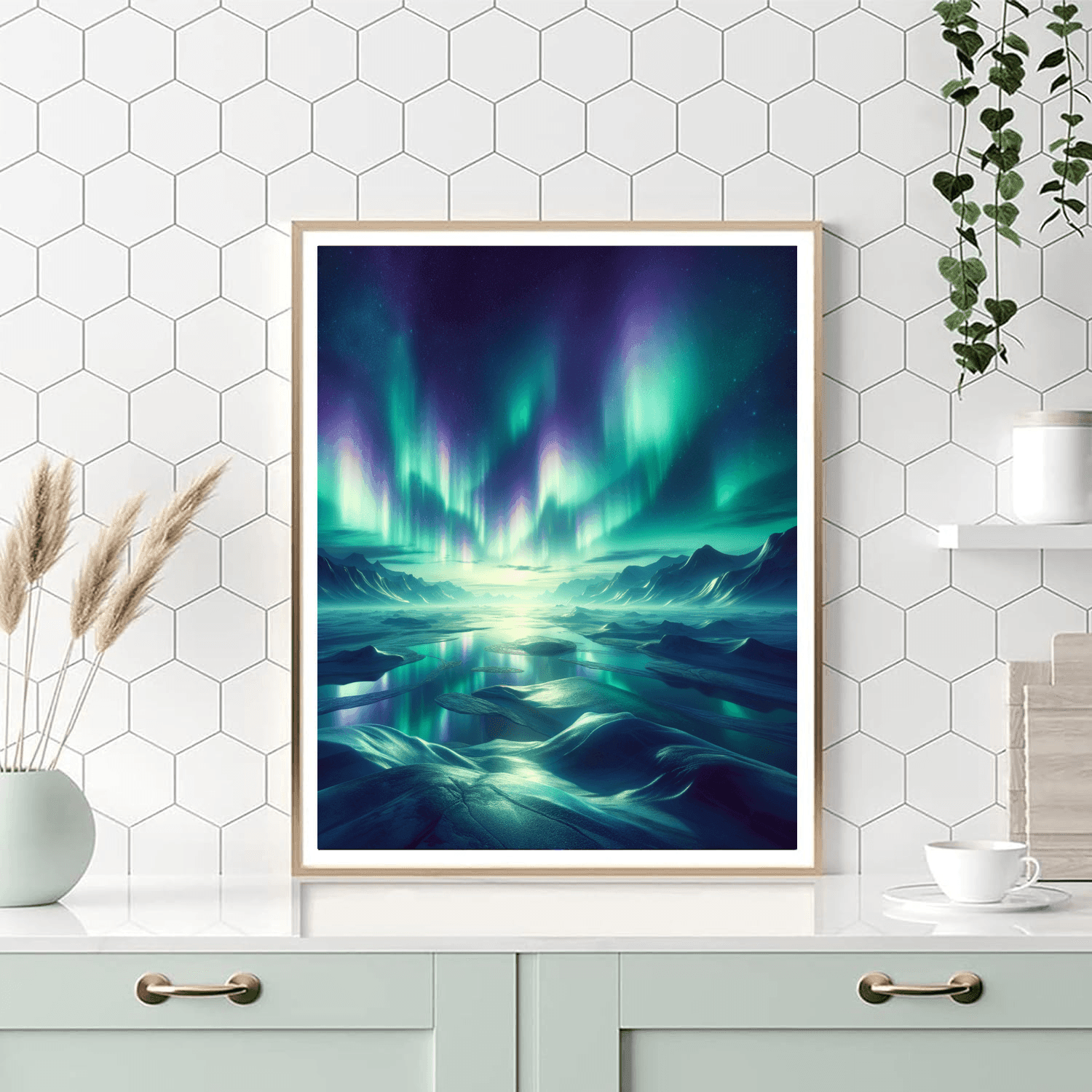 Glistening Arctic Aurora Paint By Numbers Art