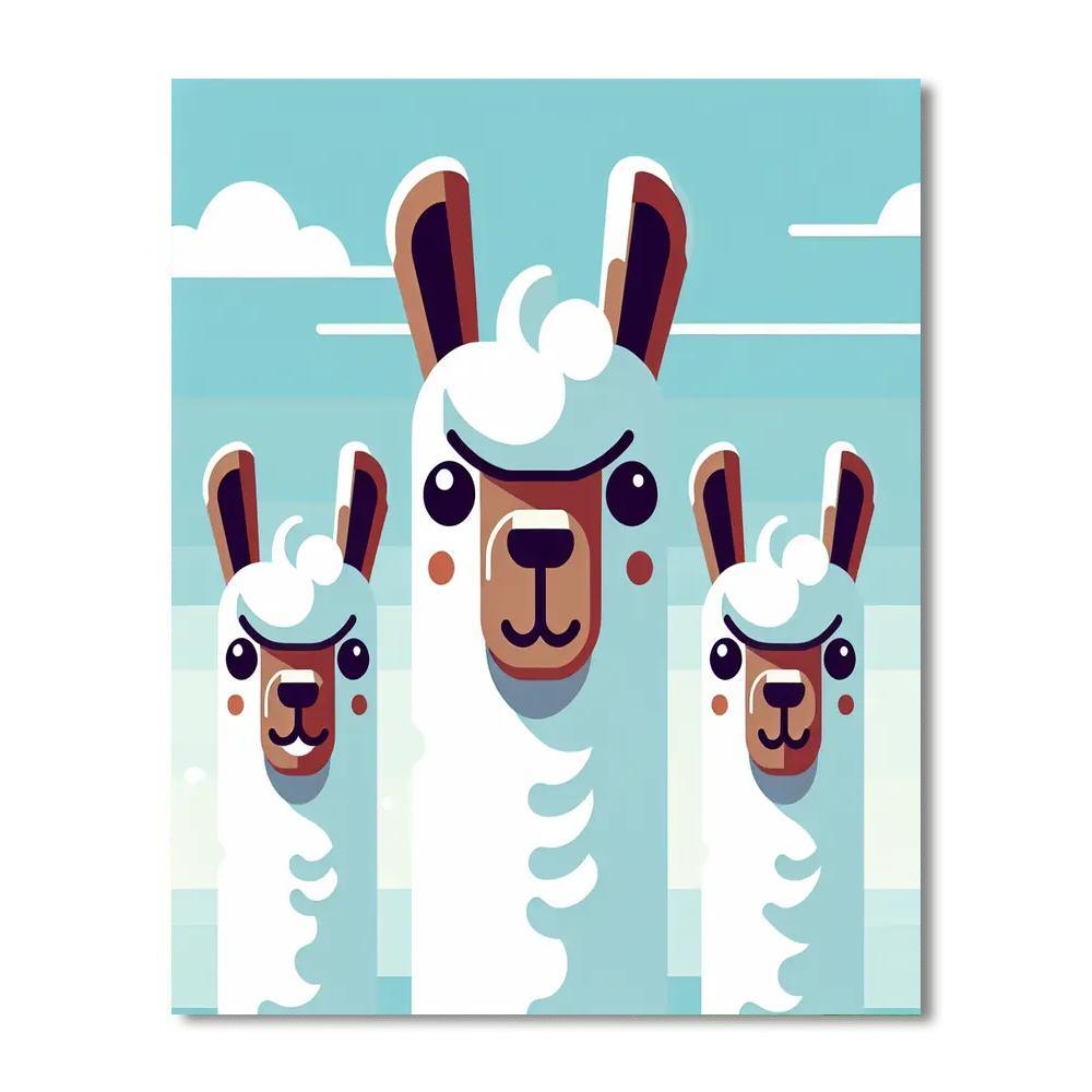 Laughing Llama Lineup Number Painting