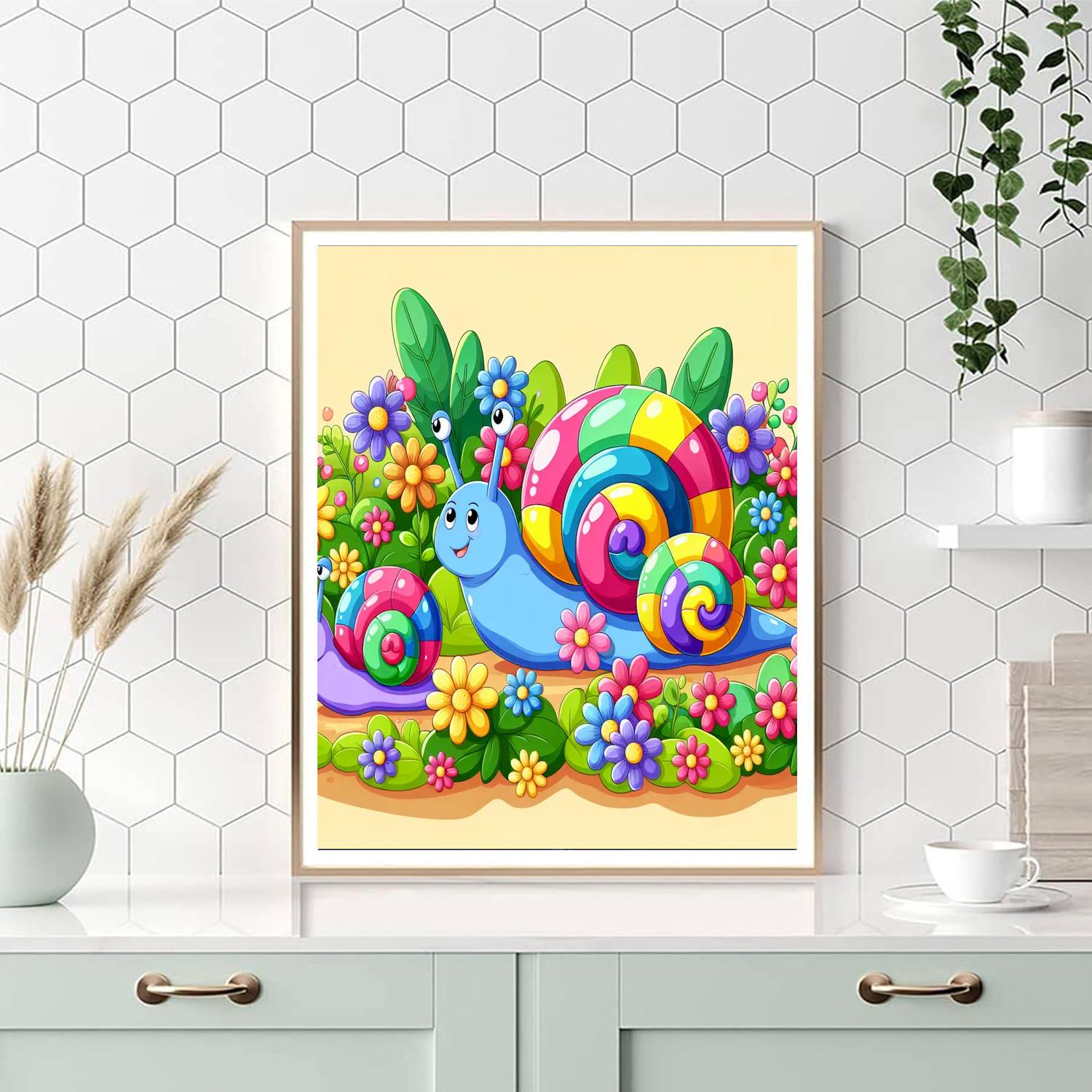Silly Snail Parade Paint By Numbers Art
