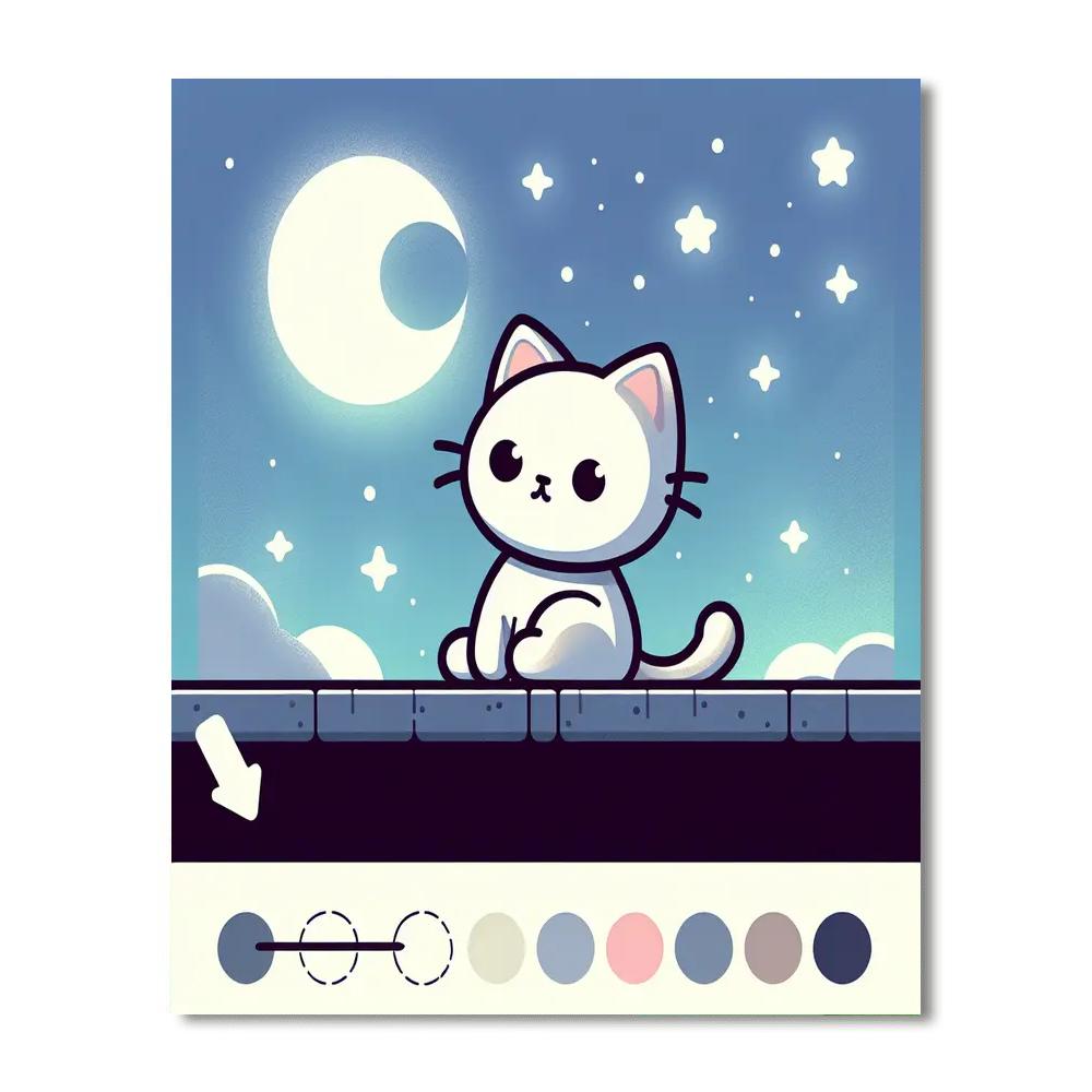 Curious Cat's Starry Night Paint By Color