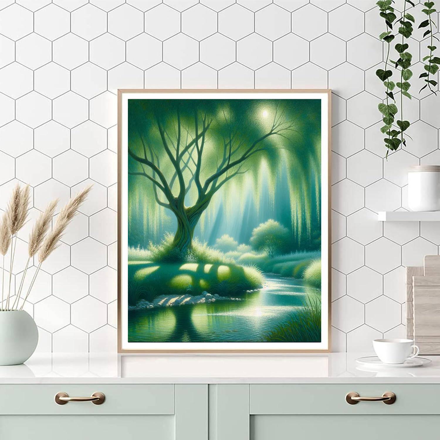 Whispering Willow Brook Paint By Number