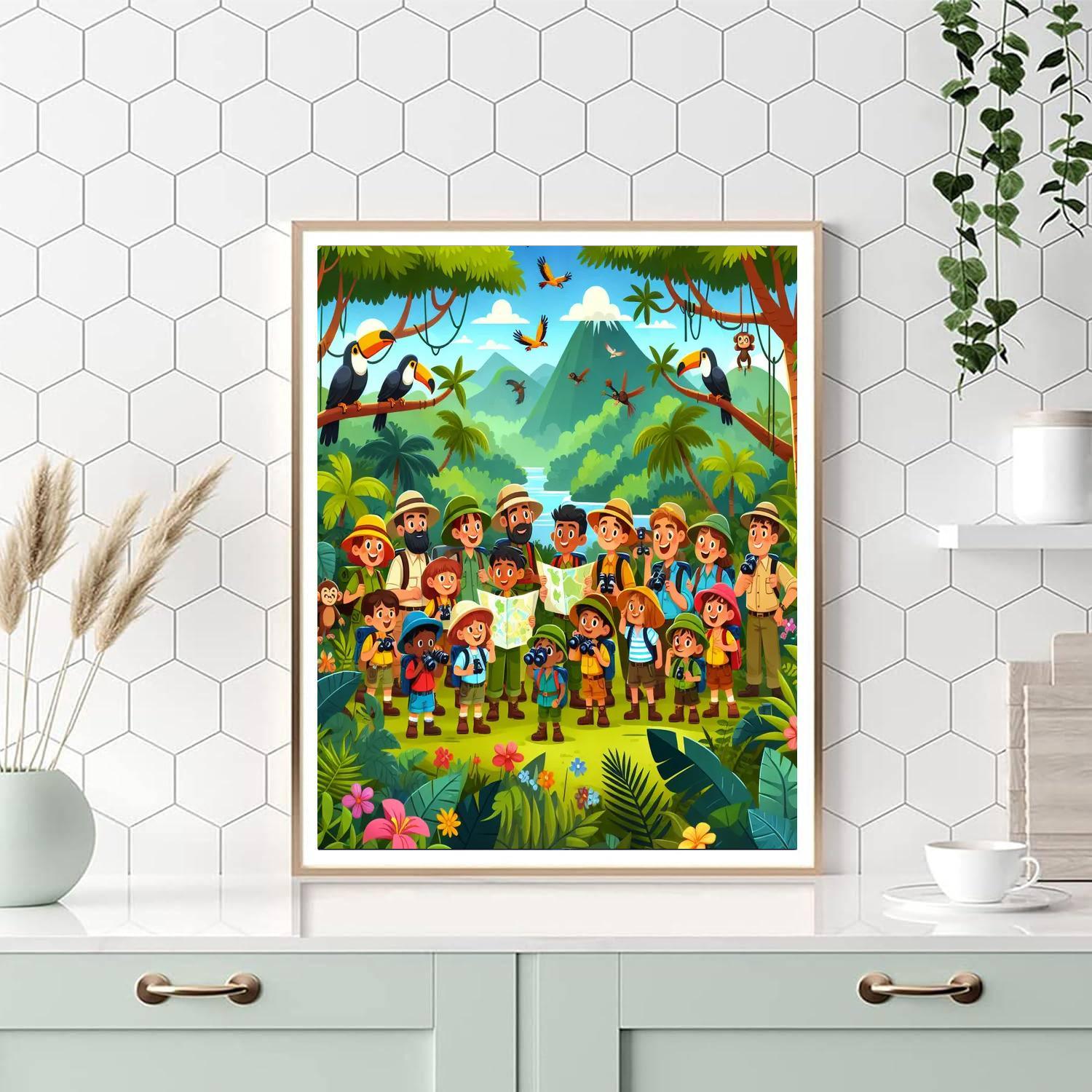 Explorers Of The Jungle Paint By Numbers Art