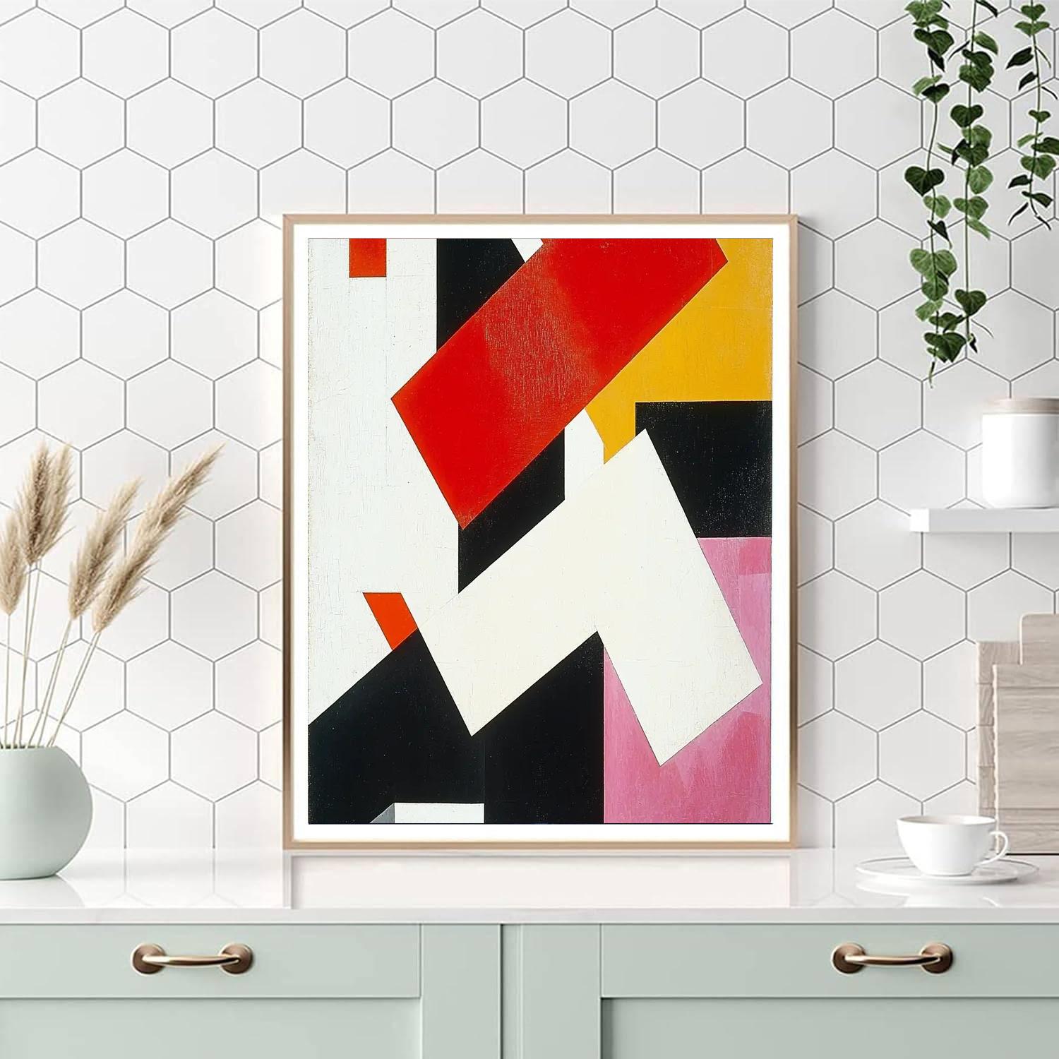 Kazimir Malevich Inspired Abstract Illumination  Paint By Color