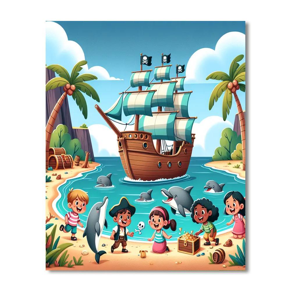 Pirate Cove Discovery Paint By Numbers