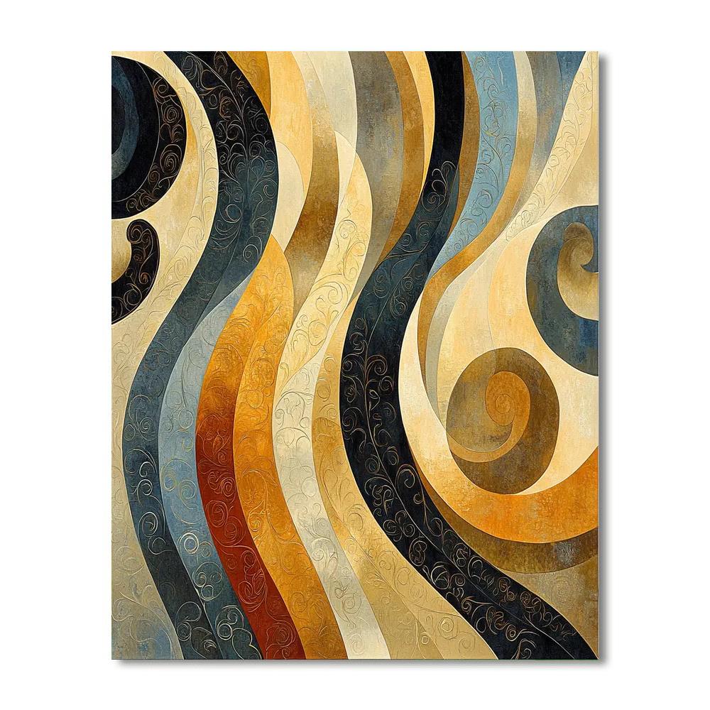 Gustav Klimt Inspired Abstract Echoes  Paint By Numbers Kits