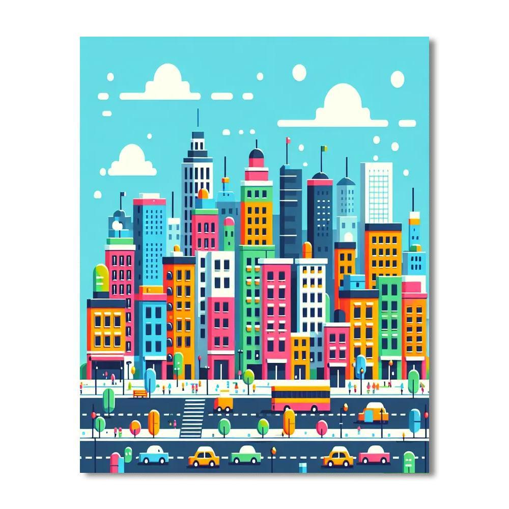 City Life Excursion Paint By Numbers Art