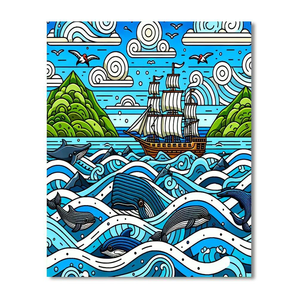 Oceanic Voyage Expedition Paint By Color