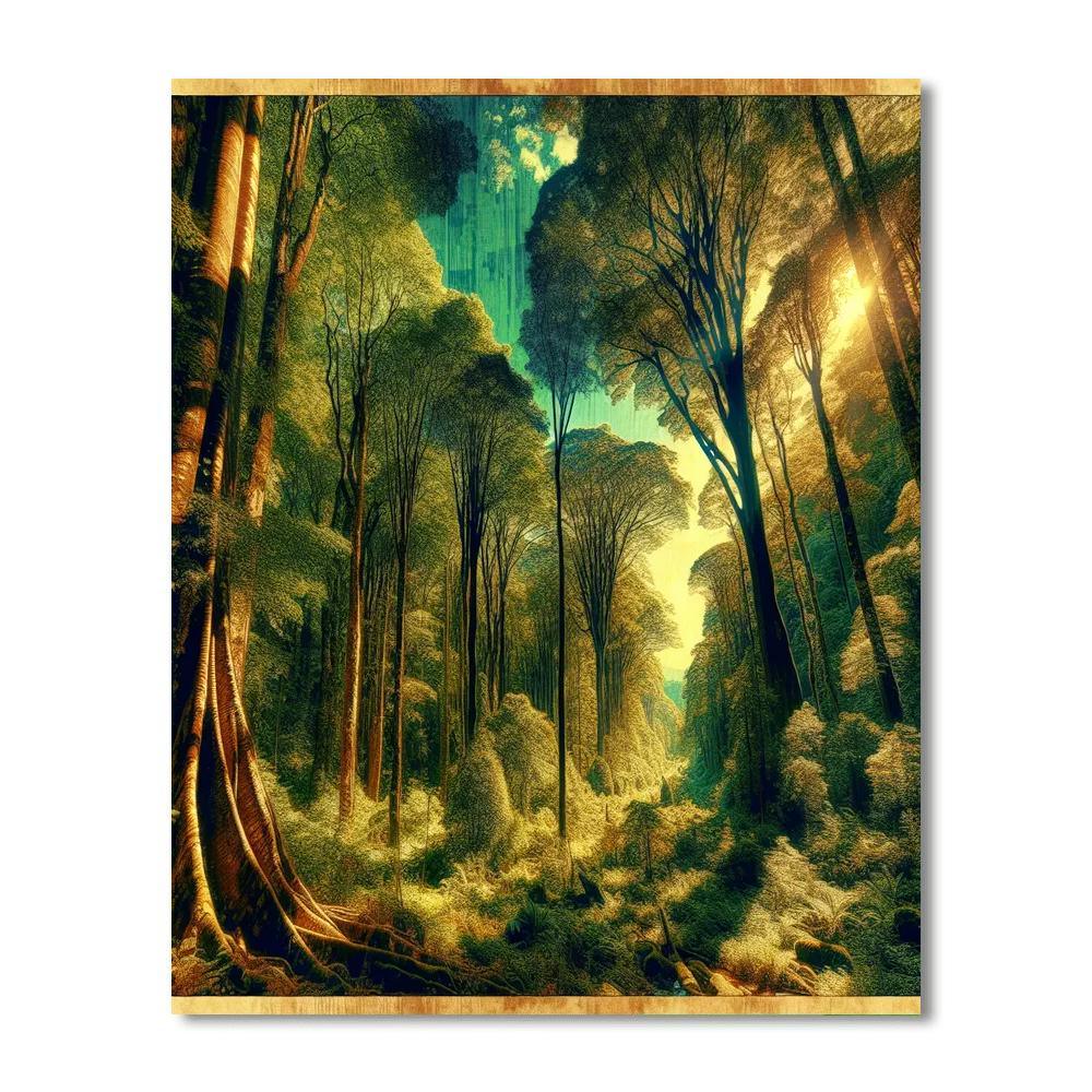 Majestic Forest Canopy Paint By Numbers Art