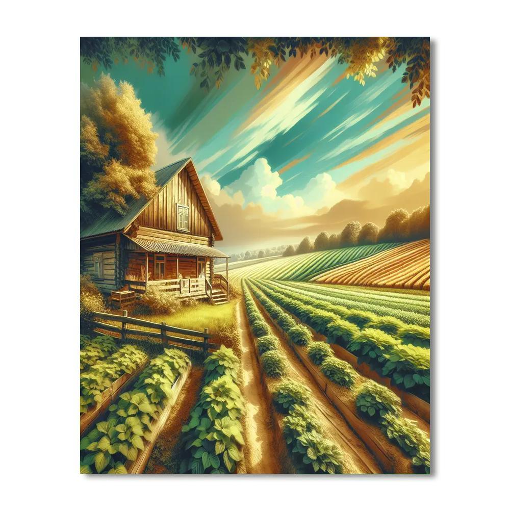 Rustic Homestead Tranquility Paint By Numbers