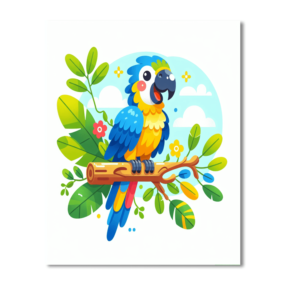 Bright Macaw Number Painting
